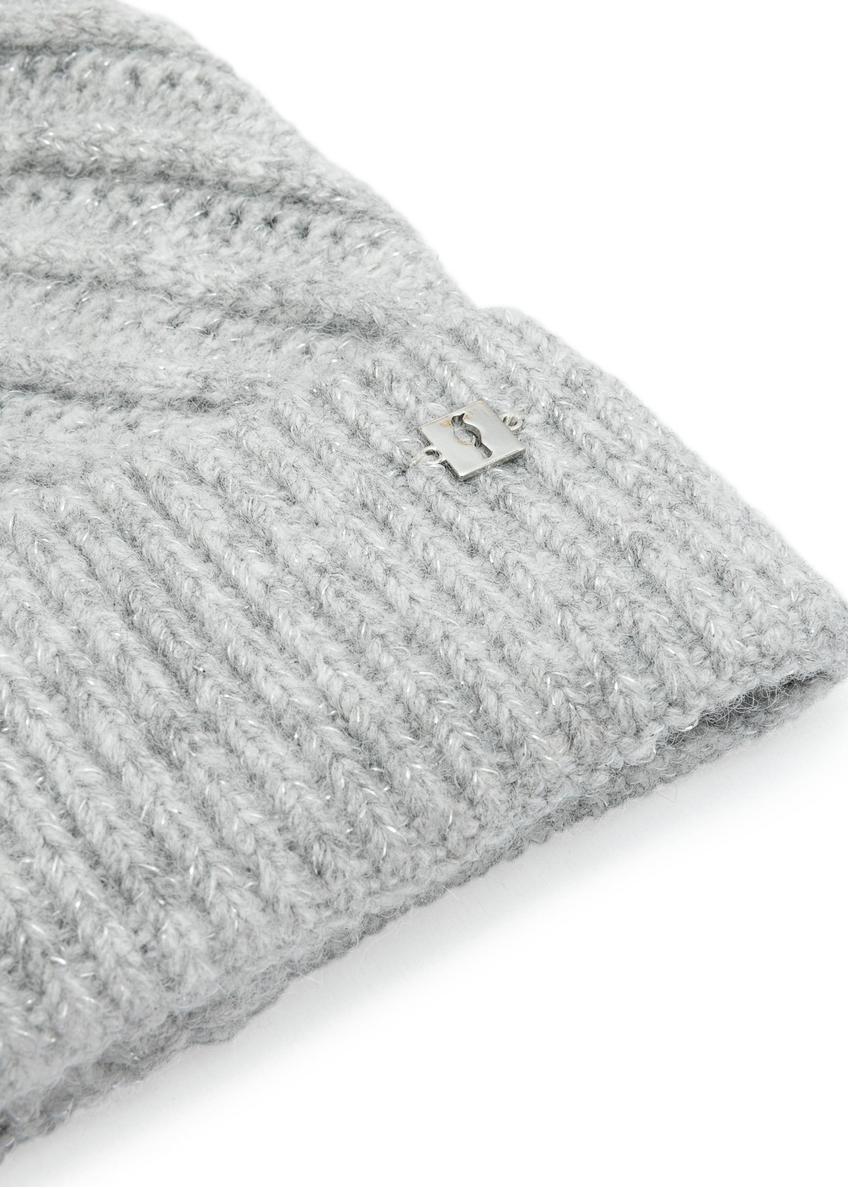 Gray women's wool cap CZADT-0219-91(Z25)