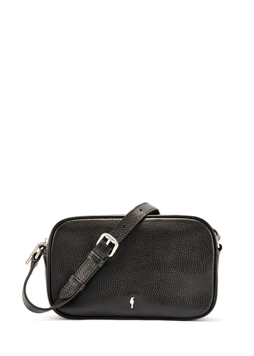Black leather women's handbag TORES-1103A-99(Z25), front product view on white background.