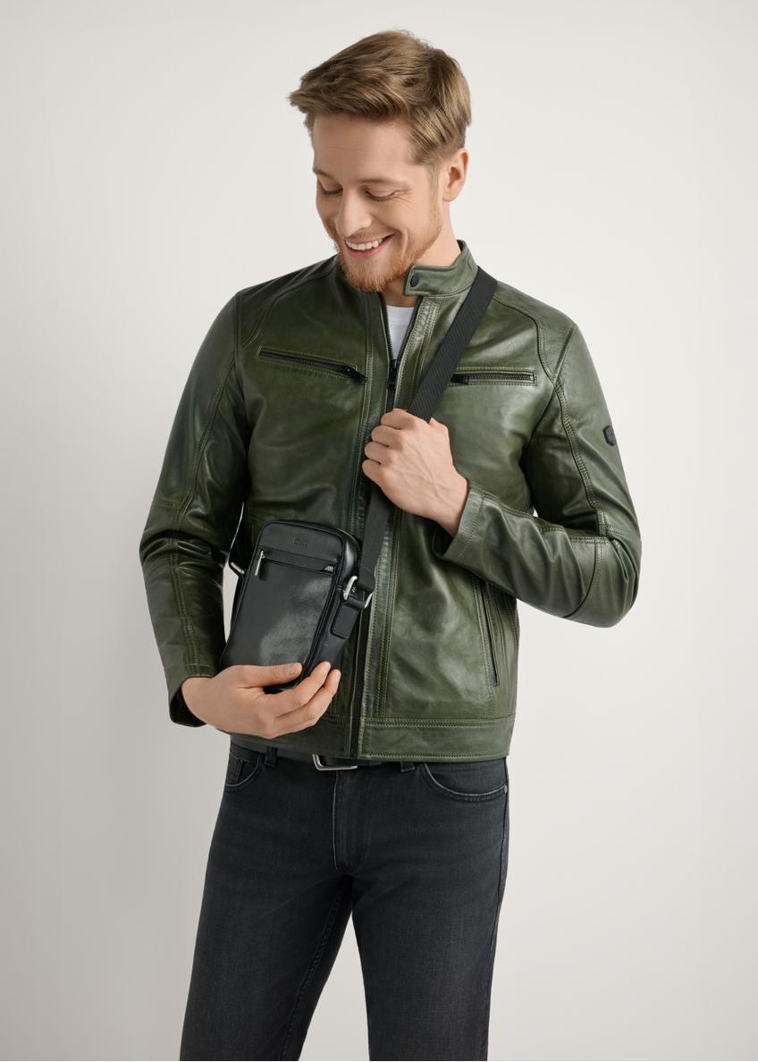 Black leather men's bag TORMS-0505-99(W26)