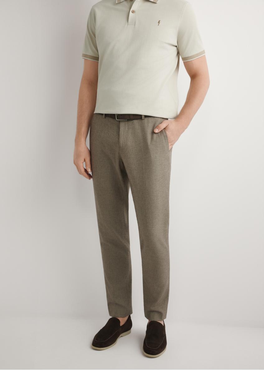 Men's dark brown suit trousers SPOMT-0098-1I(W26)