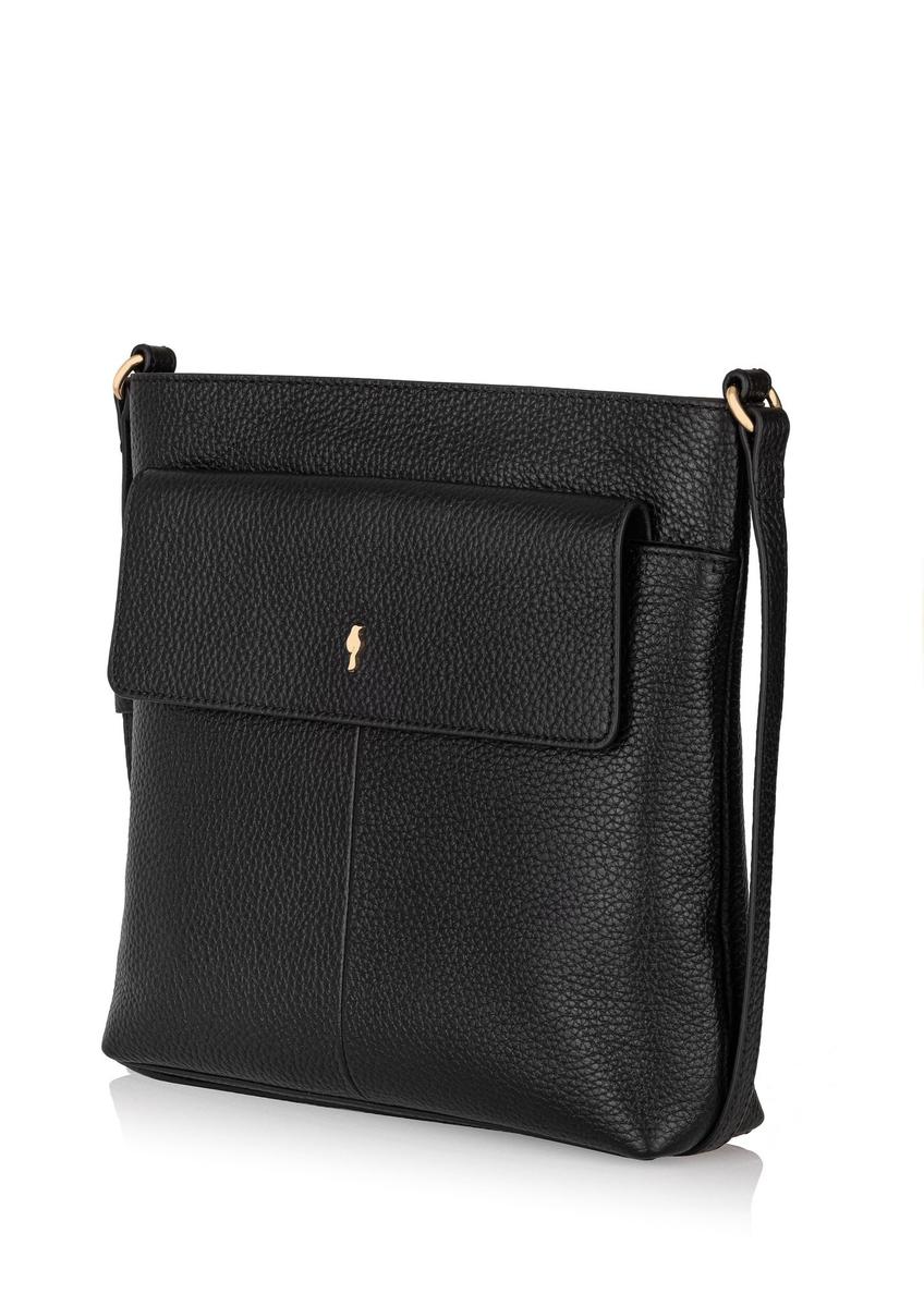 Black leather shoulder bag TORES-1032-99(Z24)