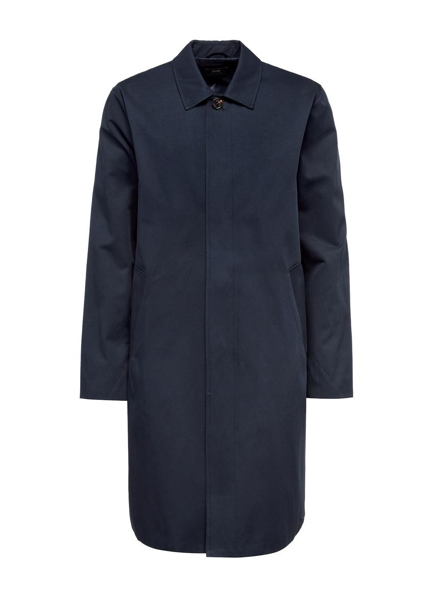 Long navy blue men's transition jacket KURMT-0372-69(W25)