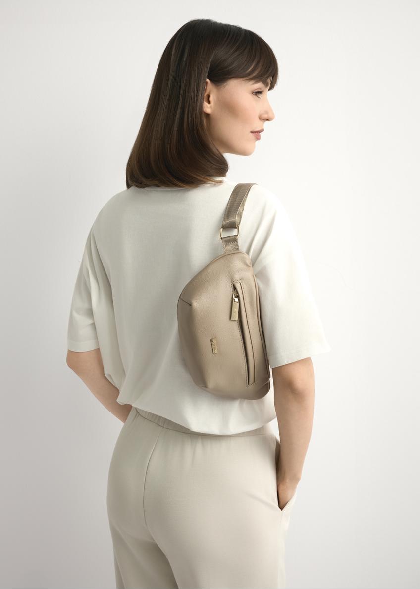 Beige women's imitation leather bag TOREC-1194-1D(W26)