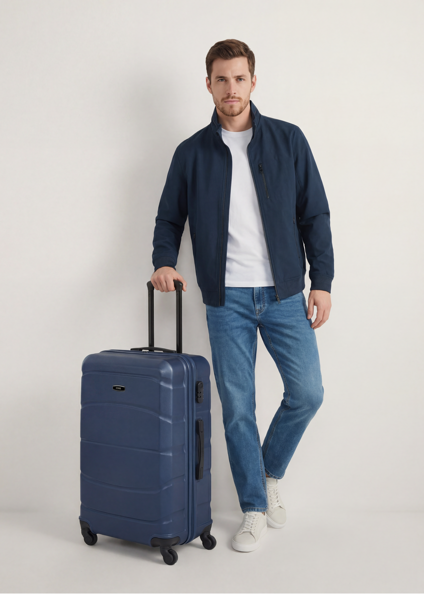 Medium suitcase on wheels WALAB-0077-7D-24(W26)