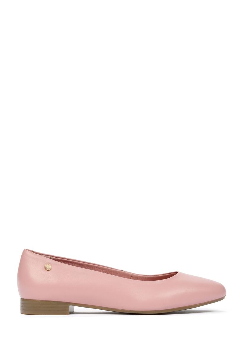 Pink leather women's ballerinas BUTYD-1049A-31(W25)