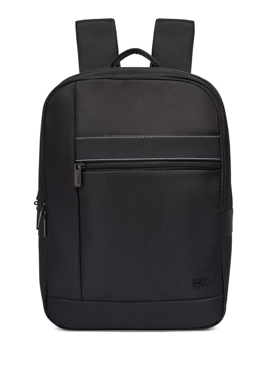 Black two-compartment men's backpack TORMN-0421-99(Z26)