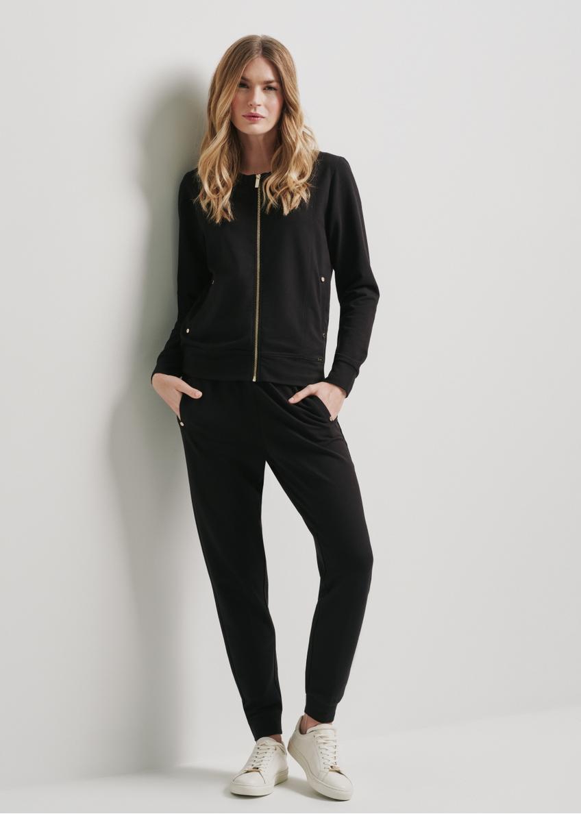 Women's black sweatpants SPODT-0081A-99(W24)-01