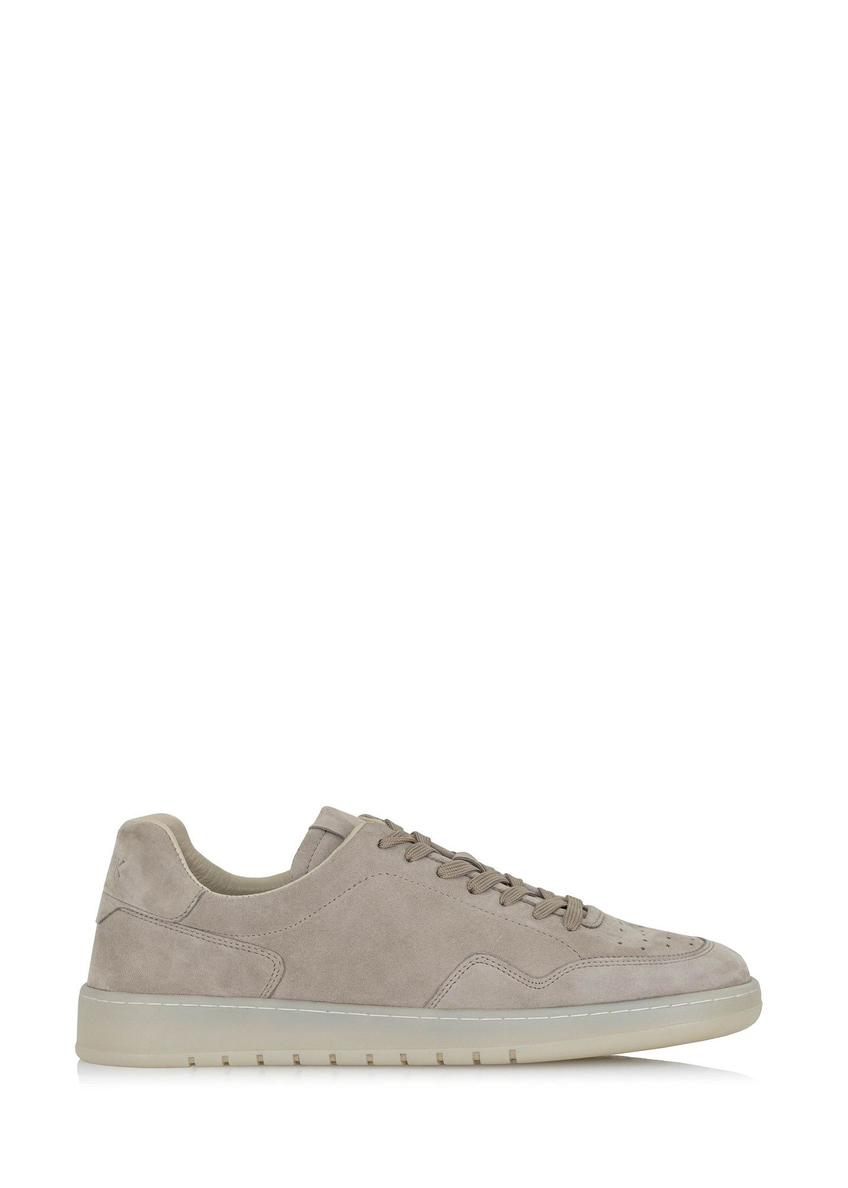 Beige leather men's sneakers BUTYM-0456-93(W24)-08