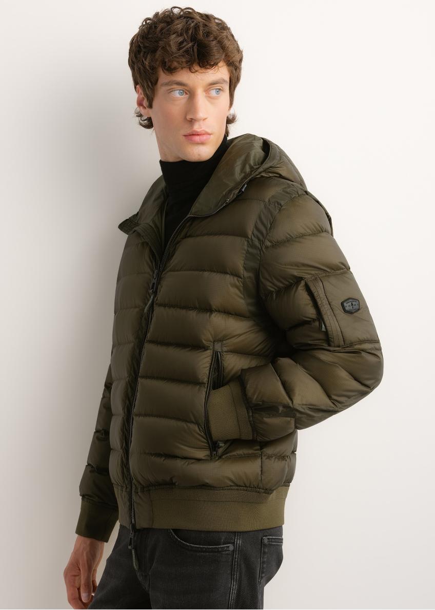 Men's green nylon jacket KURMT-0608-8B(Z26)