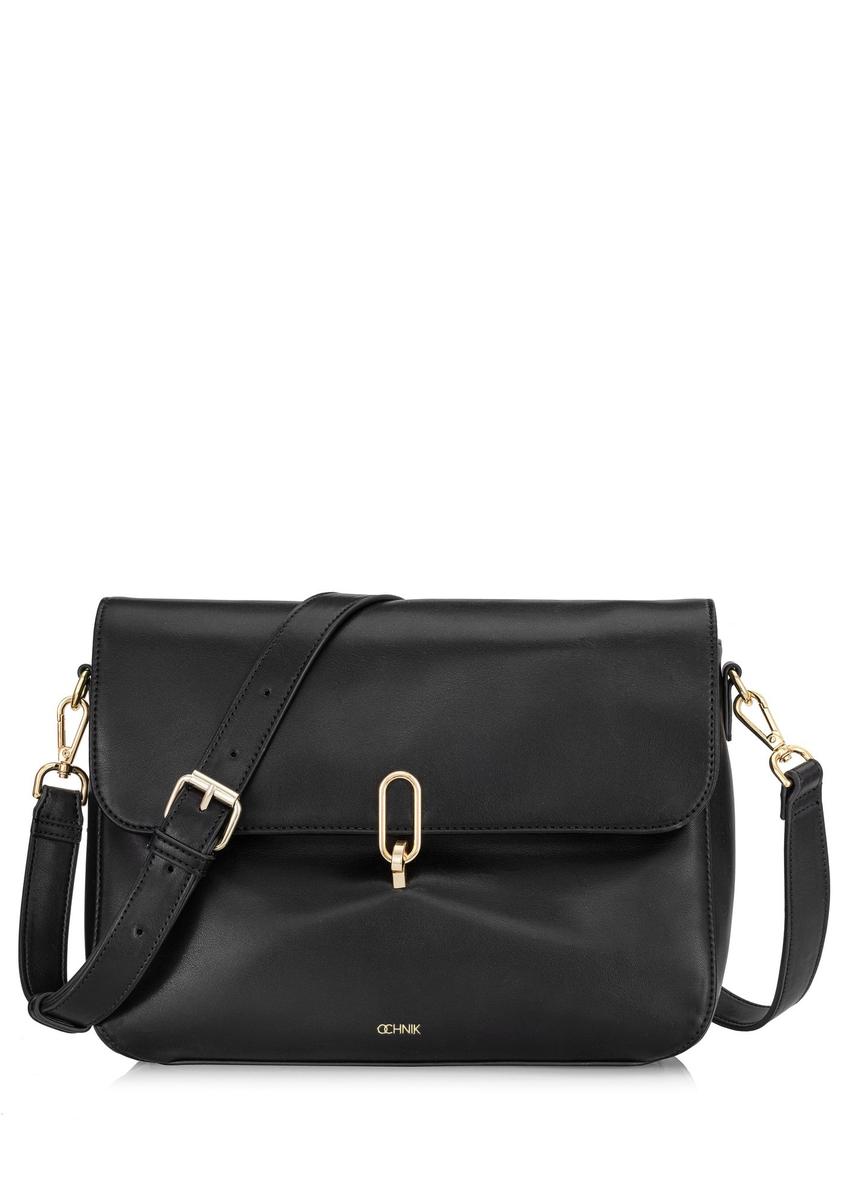 Capacious black women's bag TOREC-0970-99(Z24)-01