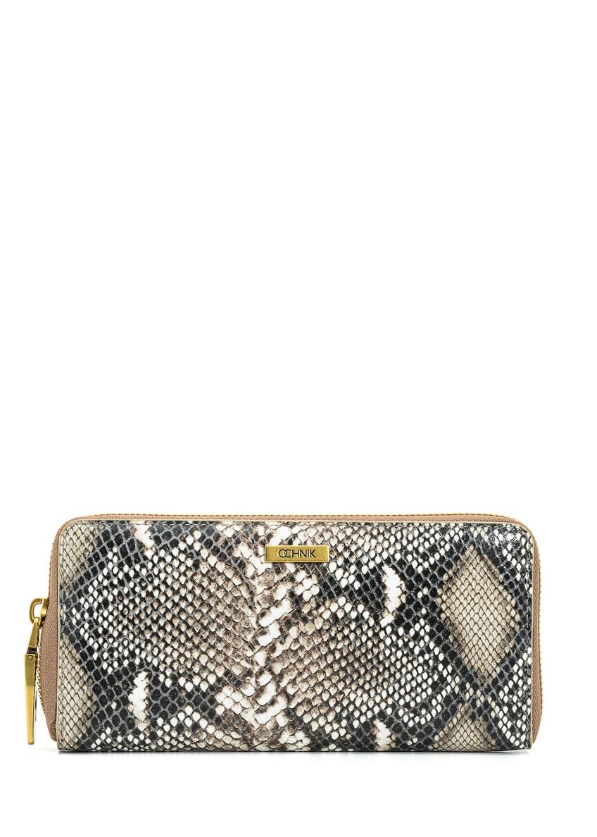 Large women's leather wallet PORES-0969-86(Z25), front product view on white background.