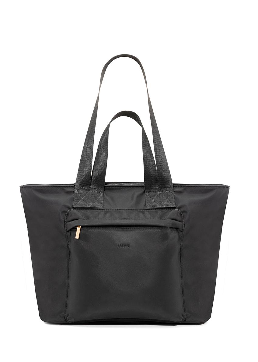 Black large shopper bag TOREN-0325-99(Z25)