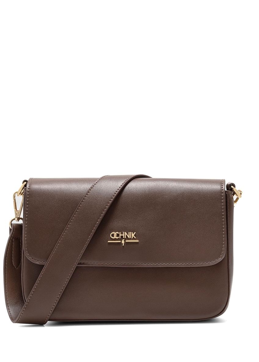 Chocolate women's messenger bag TOREC-0930B-89(Z25), front product view on white background.