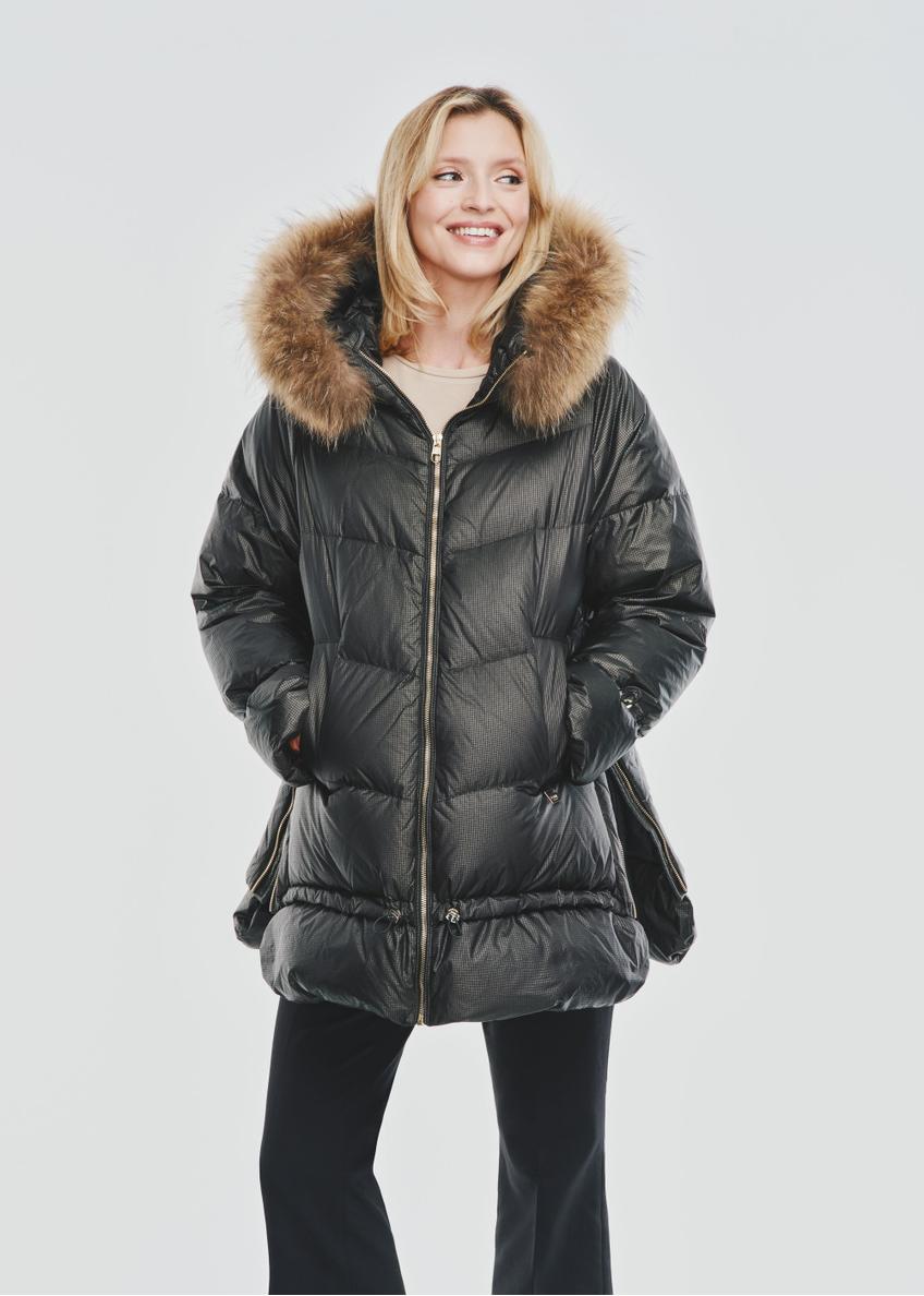 Black women's winter jacket KURDT-0535-99(Z24)