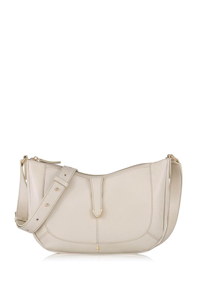 Beige leather women's hobo bag TORES-1041O-81(Z24)