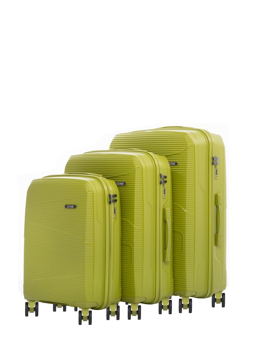 Set of 19"/24"/28" trolley suitcases WALPP-0028-8G(W26), diagonal product view on white background.