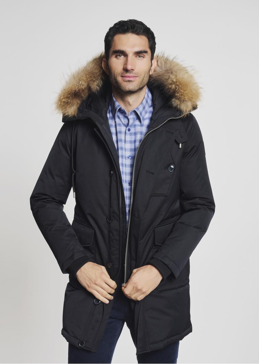 Zimowa kurtka męska z domieszką bawełny KURMT-0197-99(Z21)-01