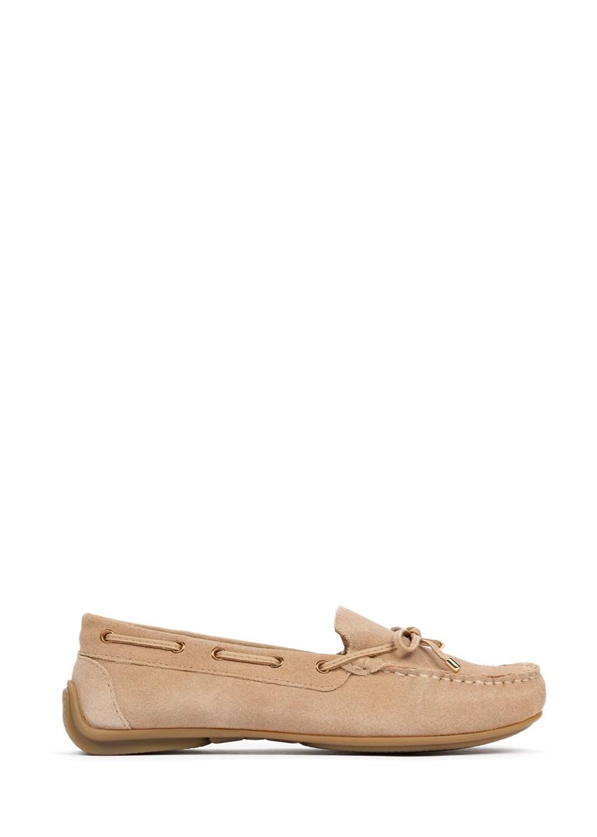 Beige women's loafers BUTYD-1053A-81(W25)-07