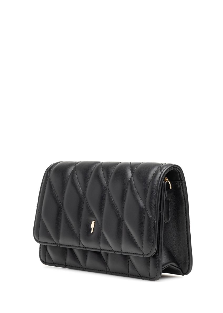 Small quilted women's handbag in black TOREC-1150-99(W26)