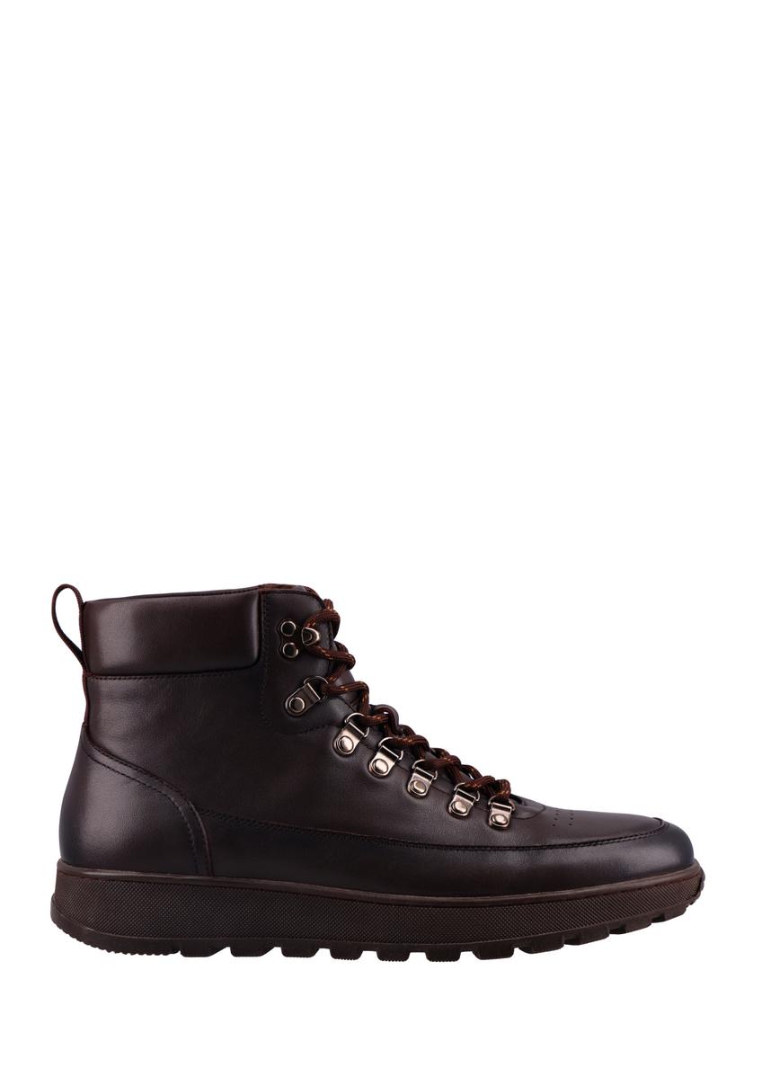 Dark brown men's ankle boots BUTYM-0562-1I(Z26), side view of the product on a white background.