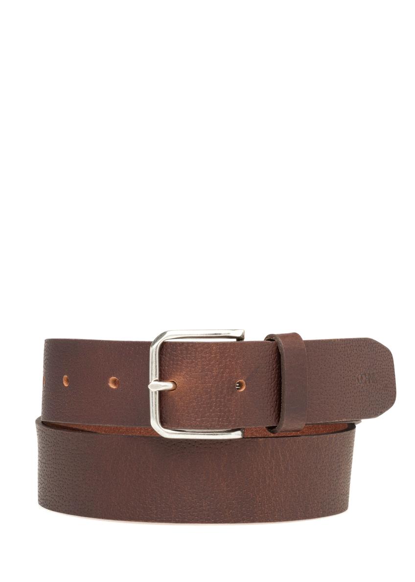 Men's brown leather belt PASMS-0277-1I(W26)