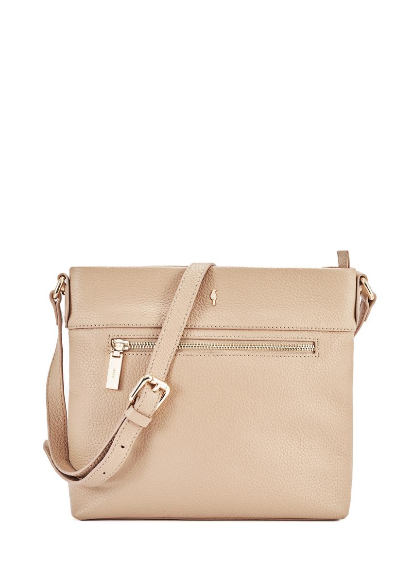 Beige leather women's shoulder bag TORES-0896D-81(Z25)