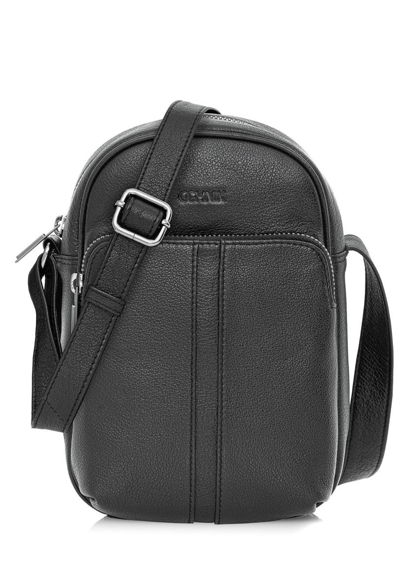 Black leather men's bag TORMS-0454-99(W25)-08