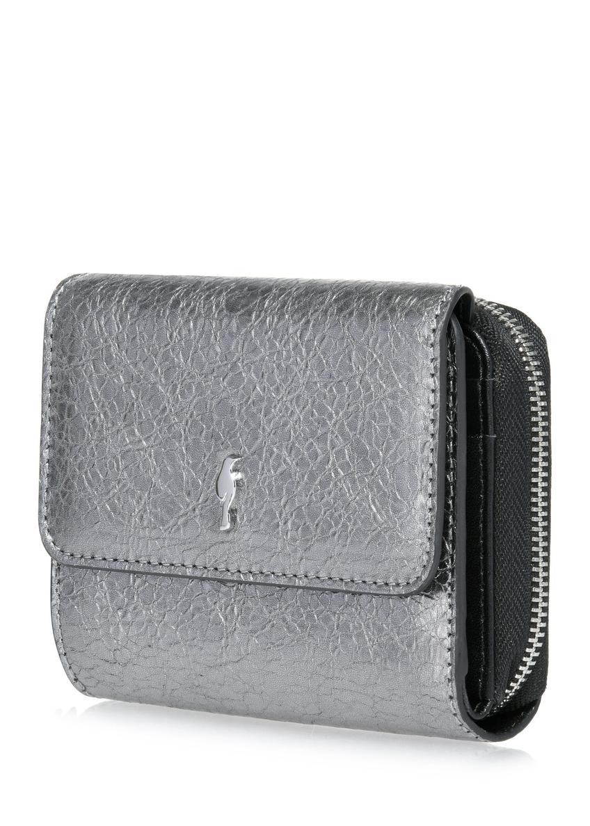 Silver small leather women's wallet PORES-0934-95(Z24)