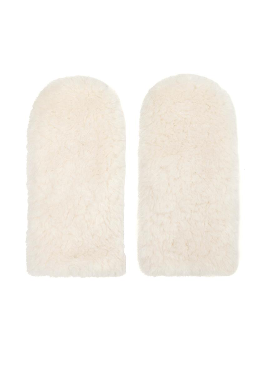 Cream women's winter gloves REKDF-0036-0B(Z26)