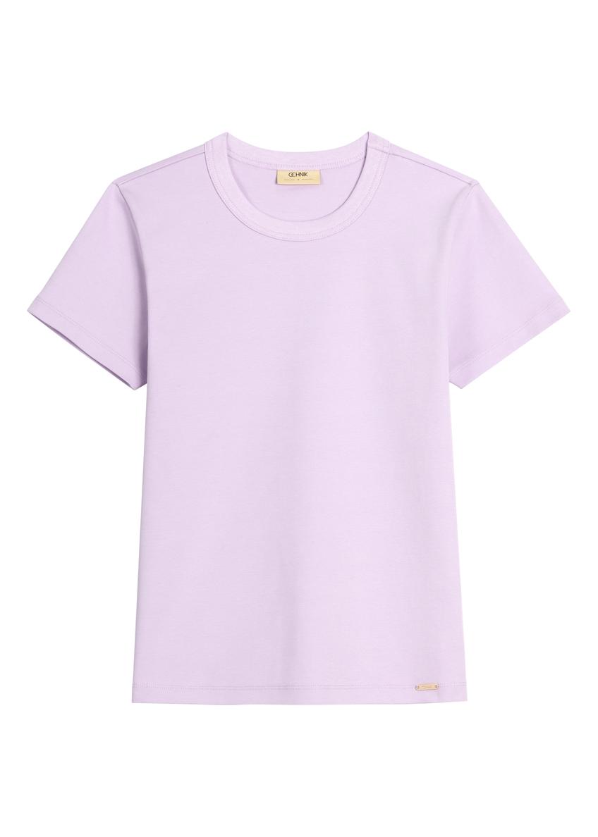 Light purple women's cotton T-shirt TSHDT-0144-6A(Z26)