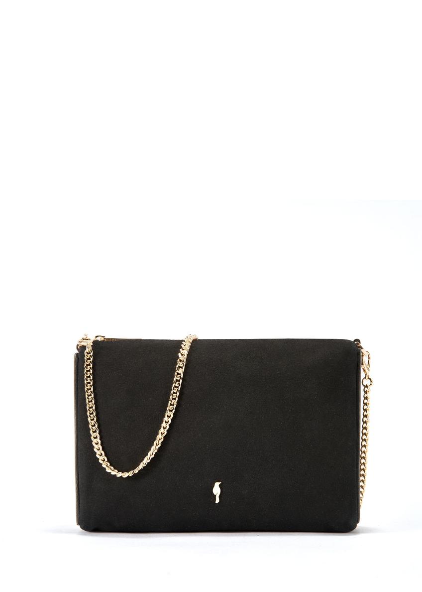 Leather black handbag on chain TORES-1098-99(W25)-08