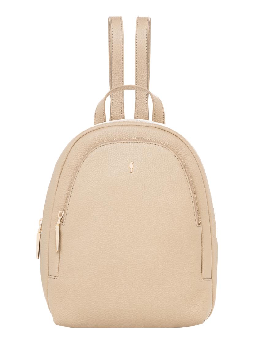 Beige leather women's backpack TORES-1355-1B(Z26)