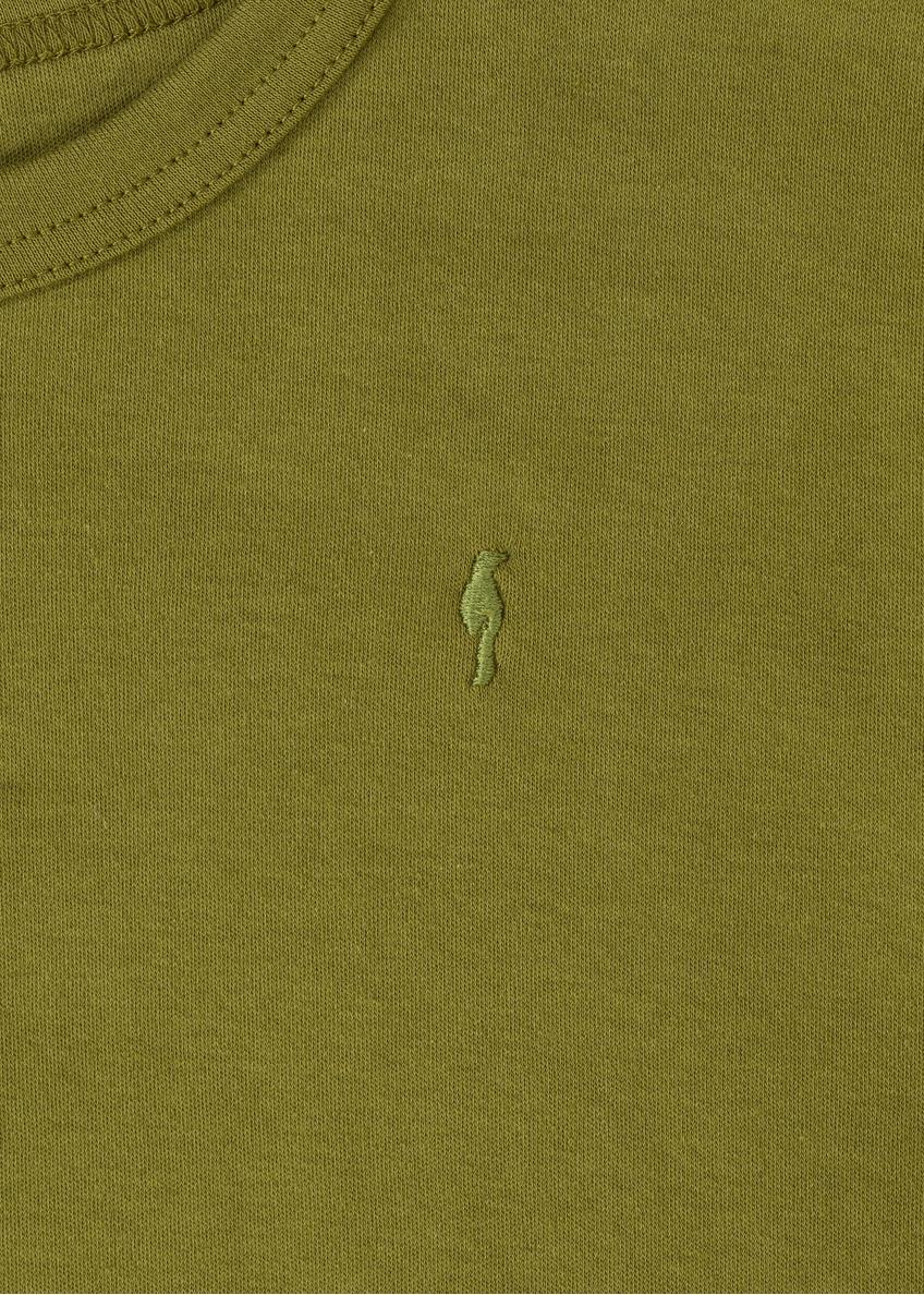 Women's khaki basic t-shirt TSHDT-0076-55(Z21)