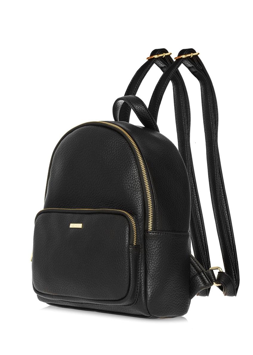 Black women's backpack made of imitation leather TOREC-1014-99(W25)