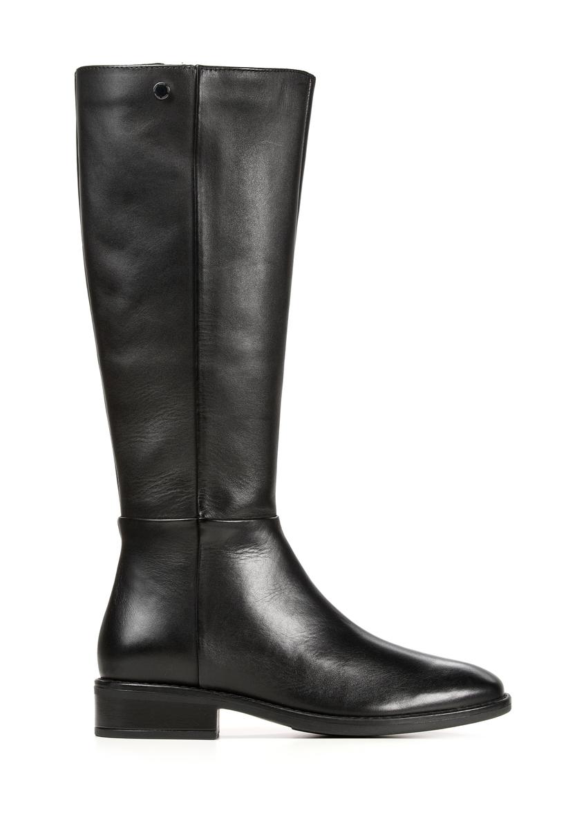 Black leather women's boots BUTYD-1183-99(Z25)