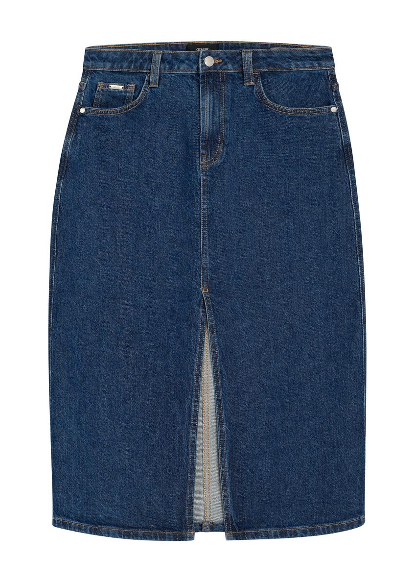 Denim midi skirt SPCDT-0119-7H(W26)