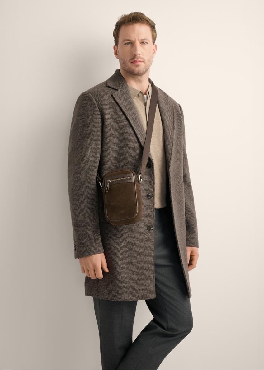 Men's leather bag in dark brown color TORMS-0541-1I(Z26)
