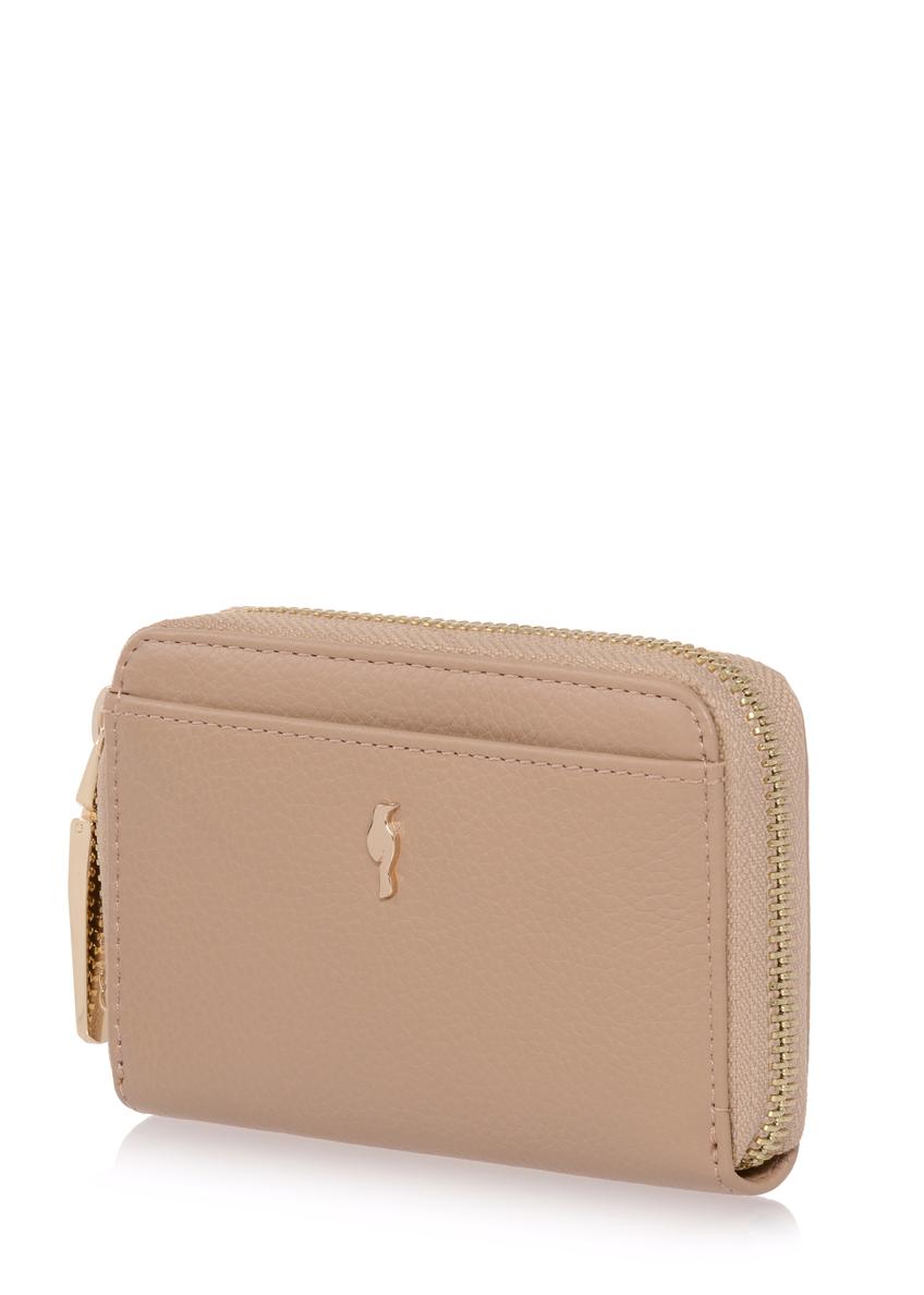 Beige leather women's wallet PORES-0832-81(W23)