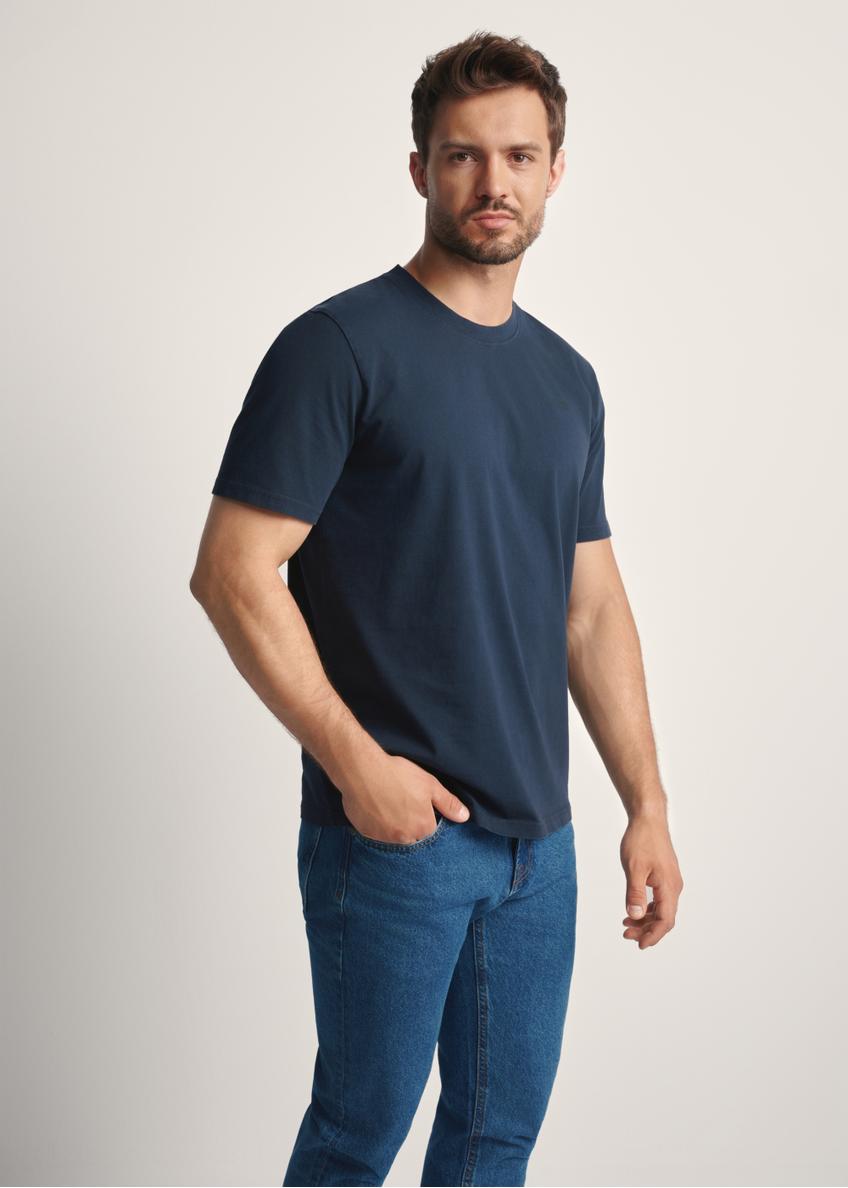 Men's navy blue T-shirt TSHMT-0134-68(Z25)