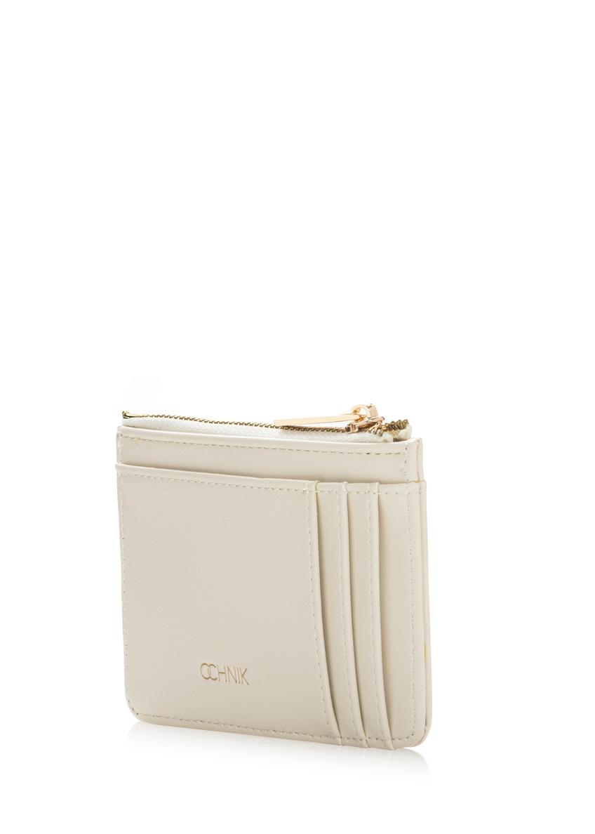 Cream card case POREC-0413-0B(W26)