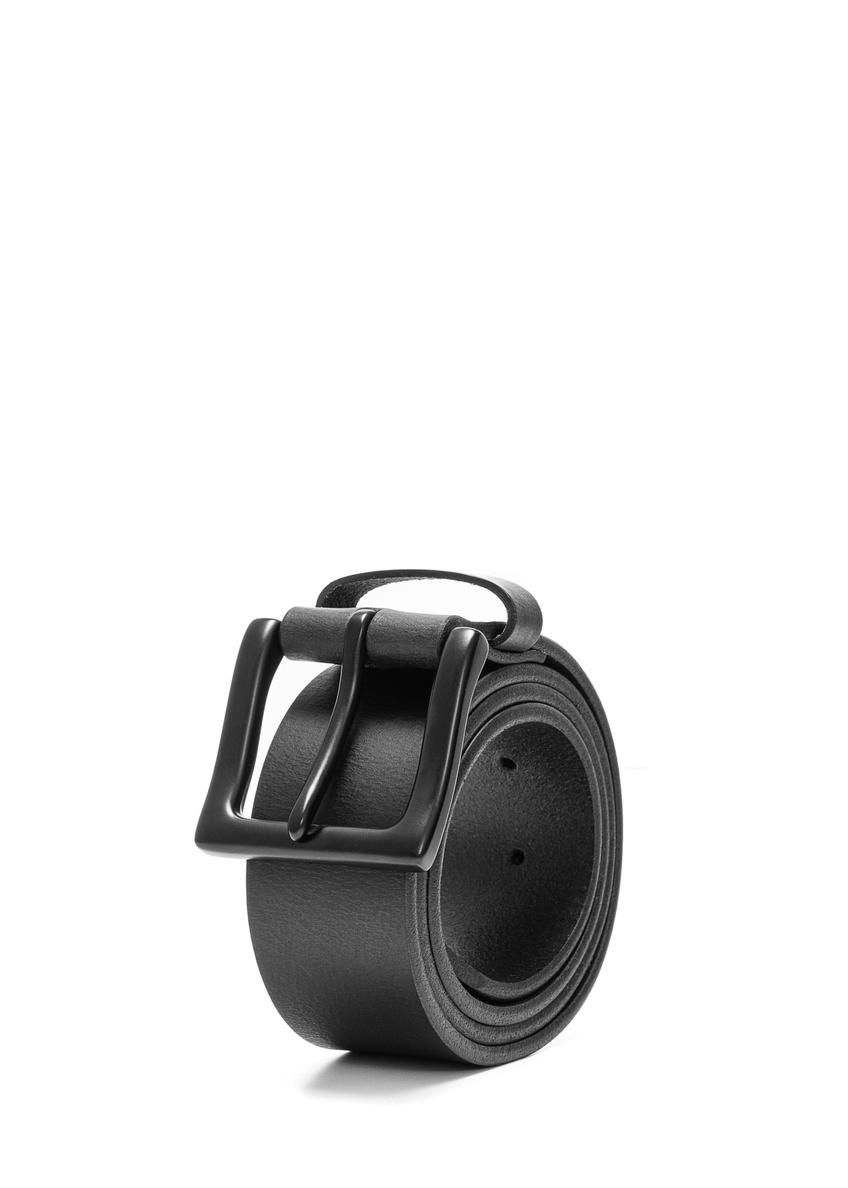 Black men's leather belt PASMS-0270-99(Z25)