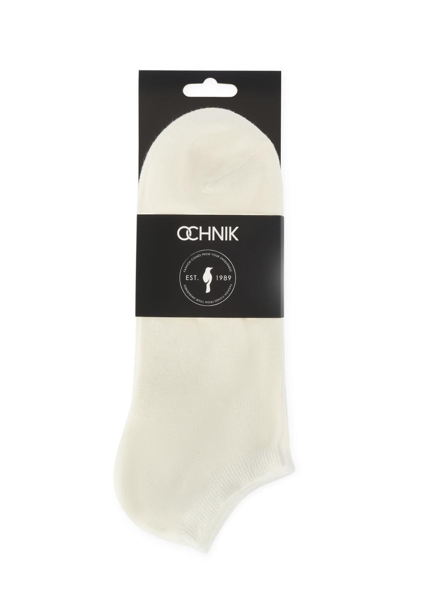 Set of white short men's socks ZESMT-0052-11(Z25), view of the product in the packaging on a white background.