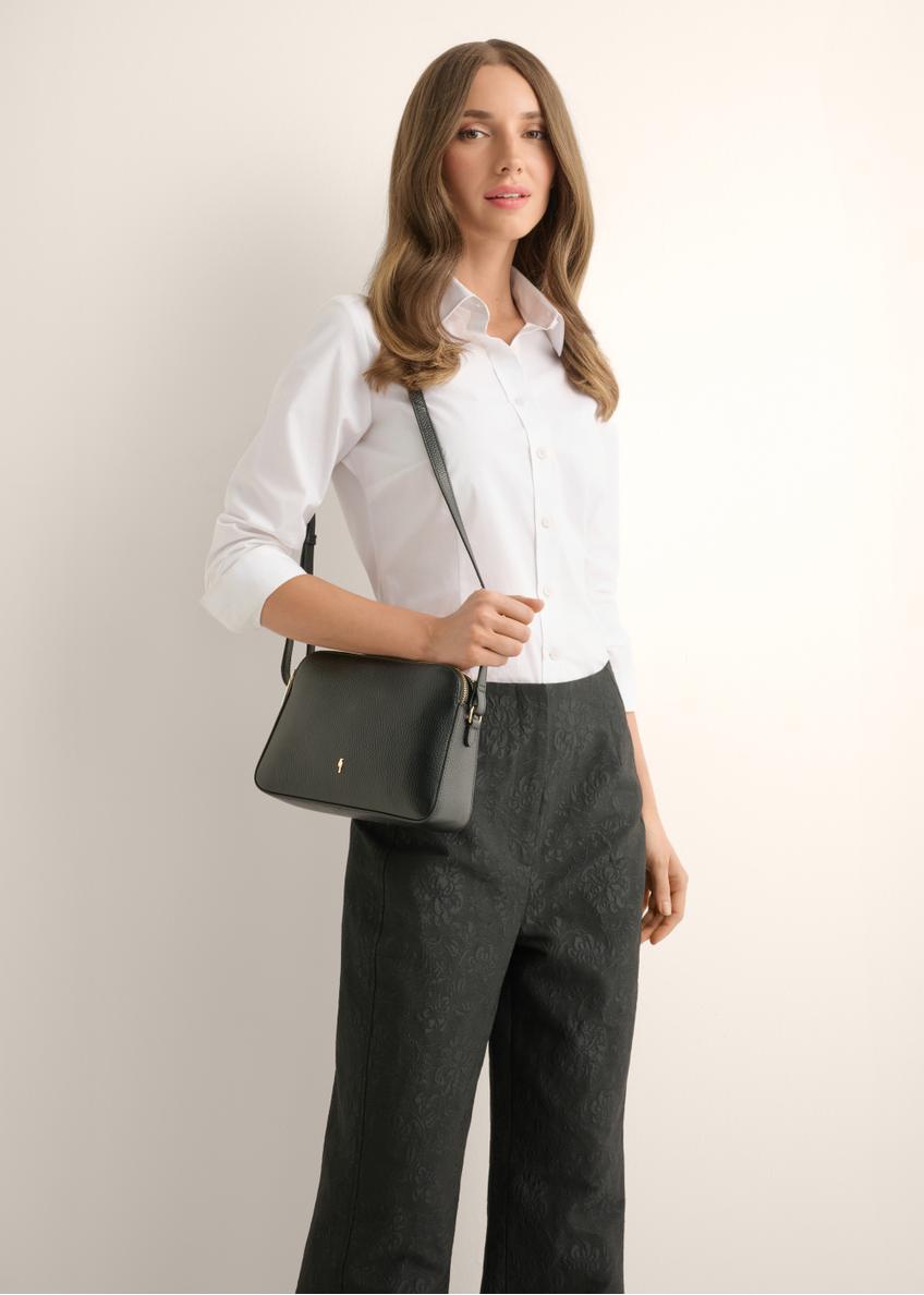 Black small leather women's handbag TORES-1353-9I(Z26)