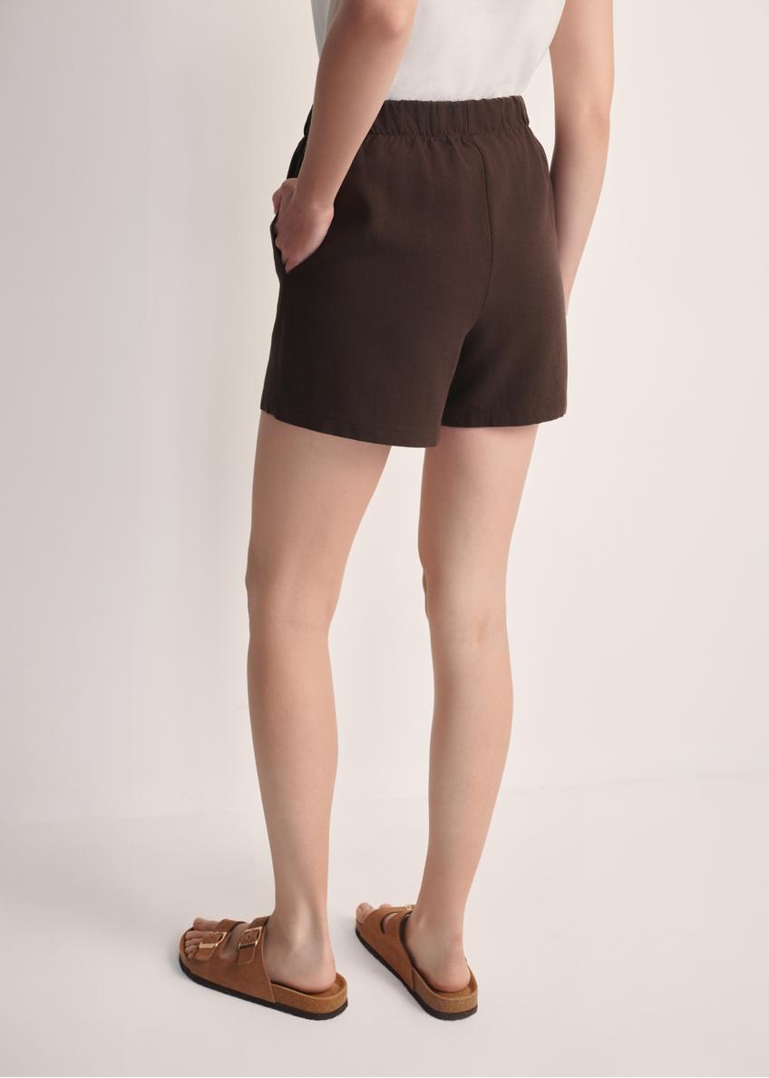 Brown women's shorts SZODT-0015-12(W25)
