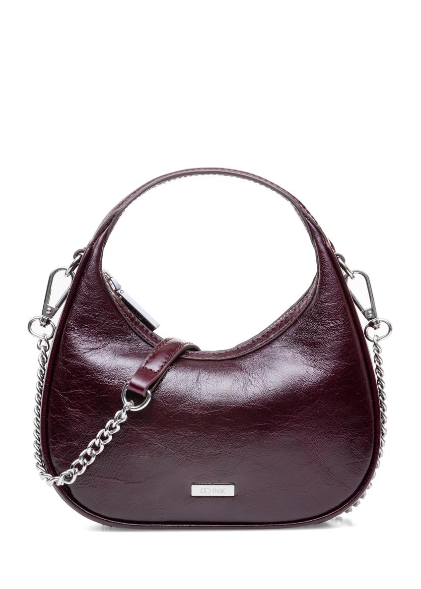 Small burgundy leather hobo bag TORES-1174-49(Z25)