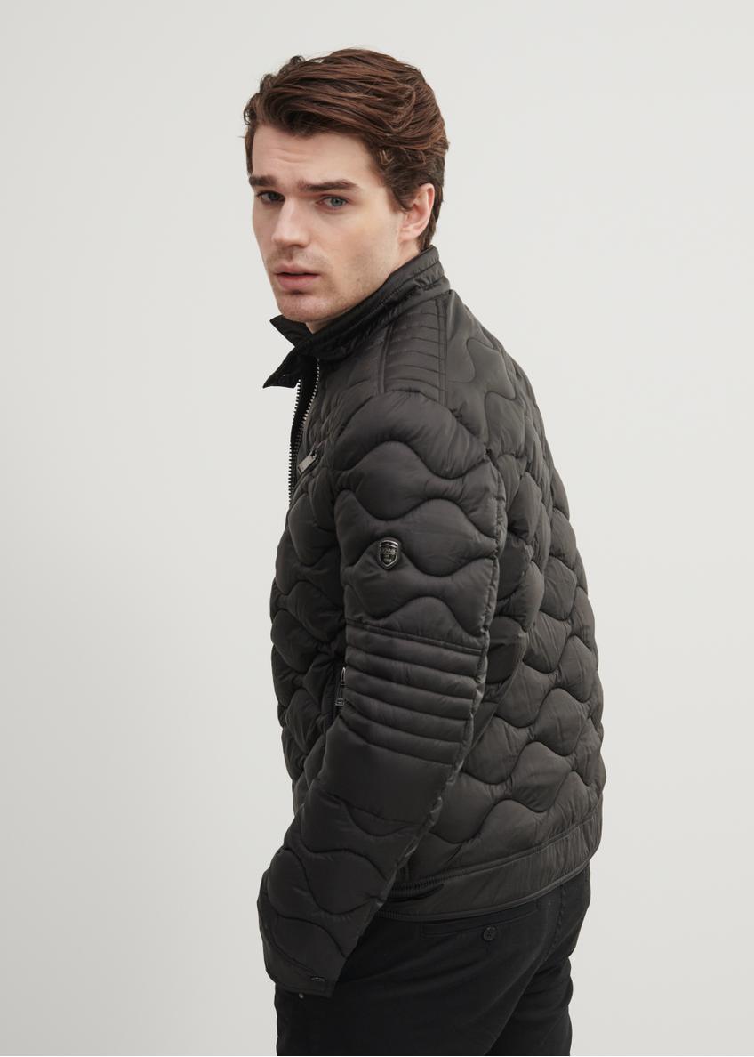 Men's quilted jacket with stand-up collar KURMT-0303-99(W23)