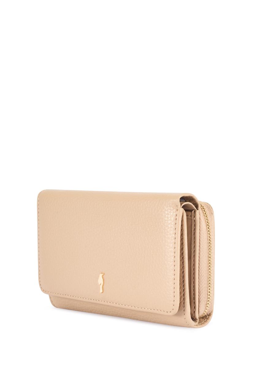 Large beige leather women's wallet PORES-0801R-81(Z25)