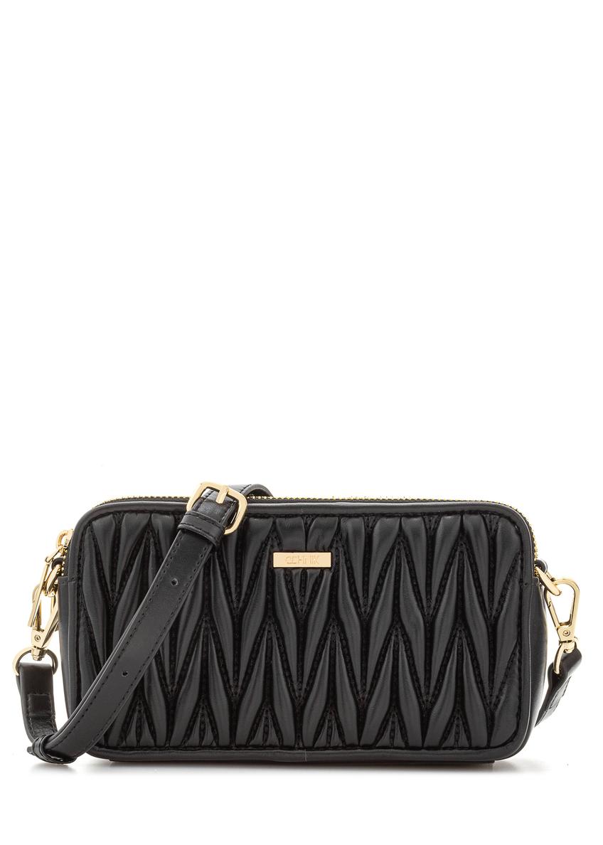 Classic black women's handbag TOREC-1103-99(Z25), front product view on white background.