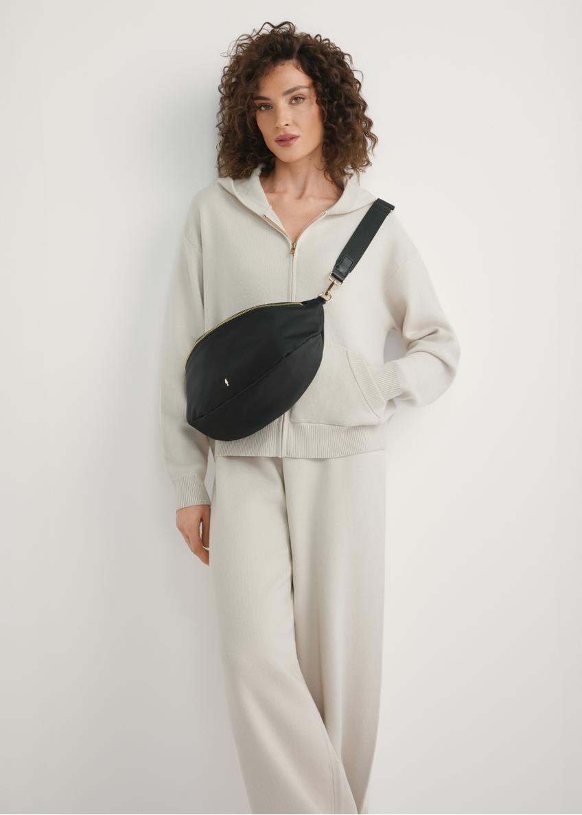 Large black women's bag TOREN-0345-99(W26)