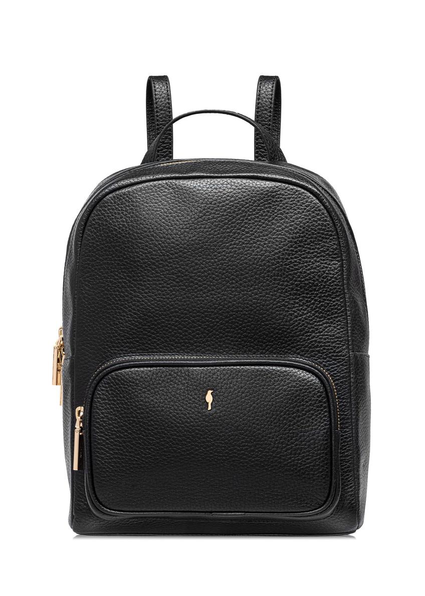 Black leather women's backpack TORES-1072C-99(W25)